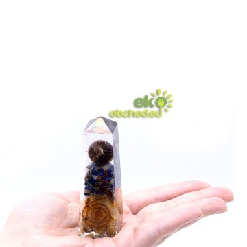 Orgonitový obelisk s lapisom a avanturínom - 9cm