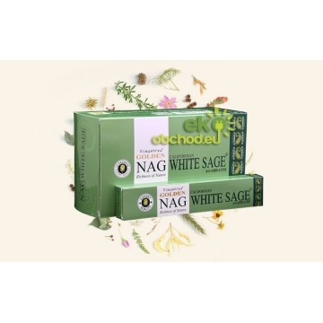 Vonné tyčinky GOLDEN NAG – Biela Šalvia – 15g