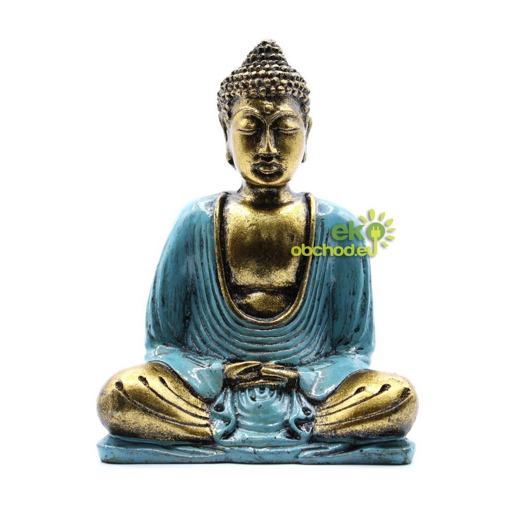 Buddha modro-zlatý – Stredný
