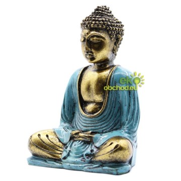 Buddha modro-zlatý – Stredný