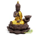 Stojan pre vonné kužele tečúci dym – Buddha zlatý