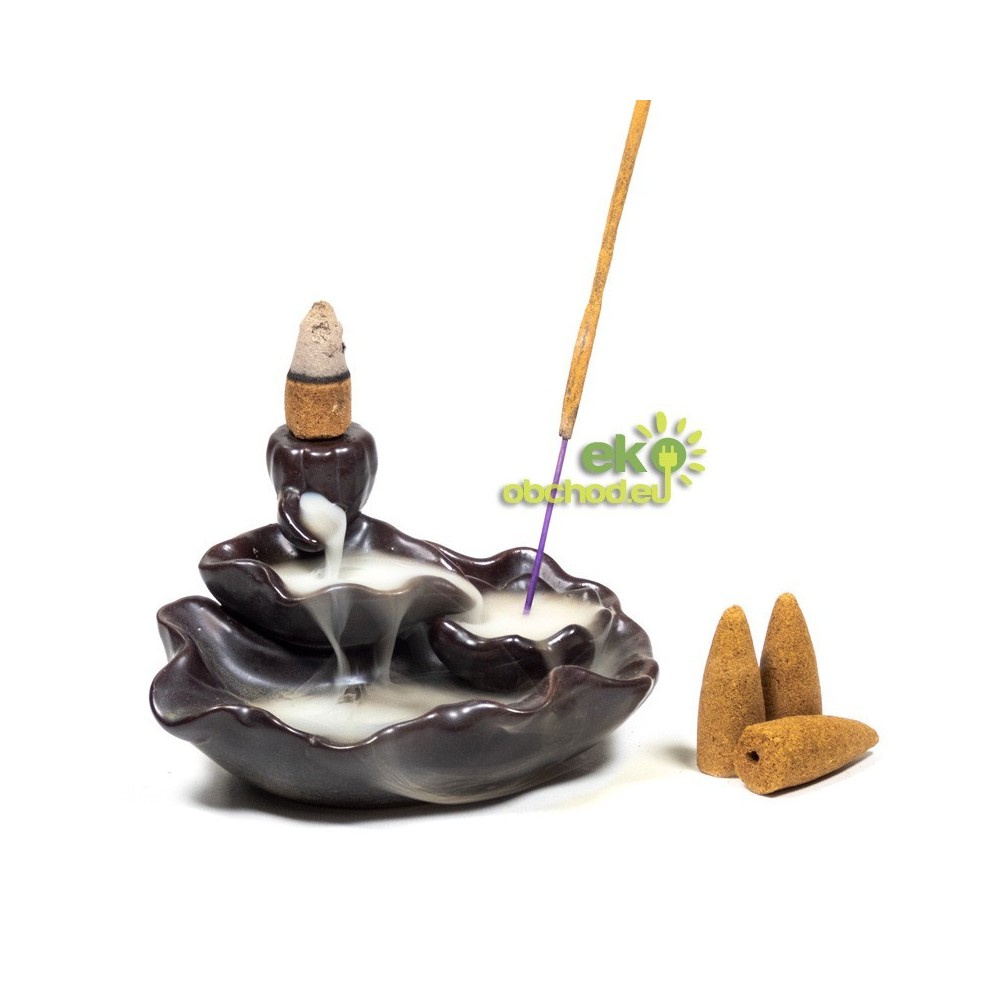 Stojan pre vonné kužele tečúci dym – lotosové jazierko