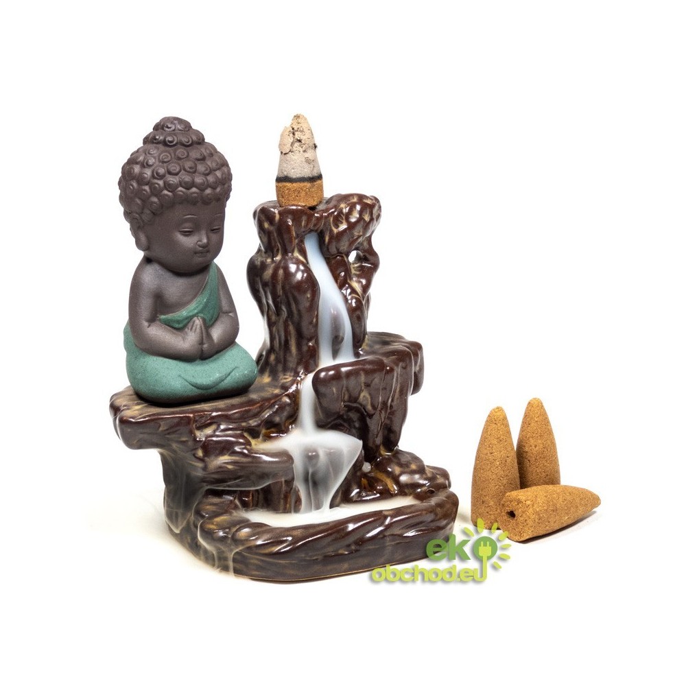 Stojan pre vonné kužele tečúci dym – Malý Buddha