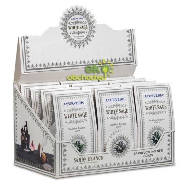 Vonné kužele tečúci dym Ayurvedic – Šalvia biela – 10ks