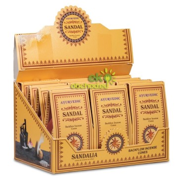 Vonné kužele tečúci dym Ayurvedic – Santalové drevo– 10ks