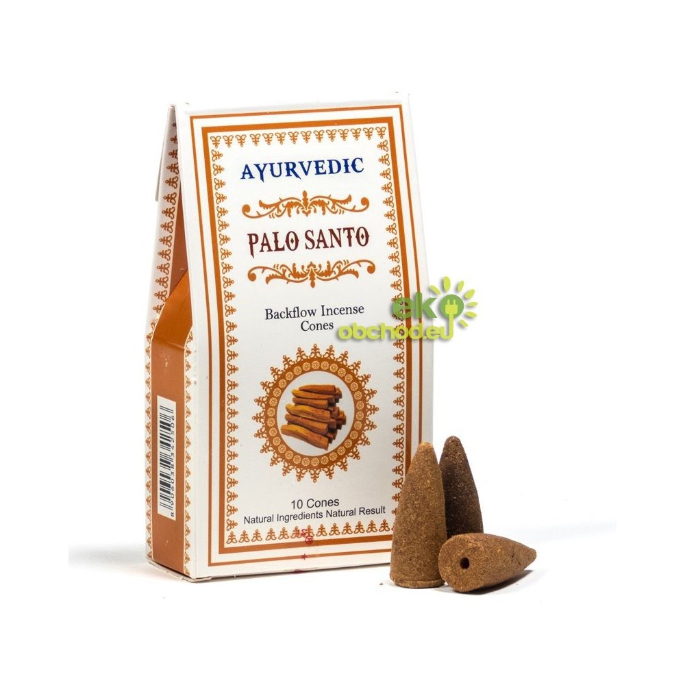 Vonné kužele tečúci dym Ayurvedic – Palo Santo – 10ks