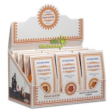 Vonné kužele tečúci dym Ayurvedic – Palo Santo – 10ks