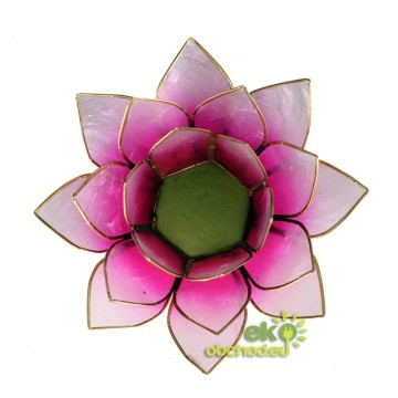Svietnik Lotosový kvet 13,5cm – svetlo-ružový