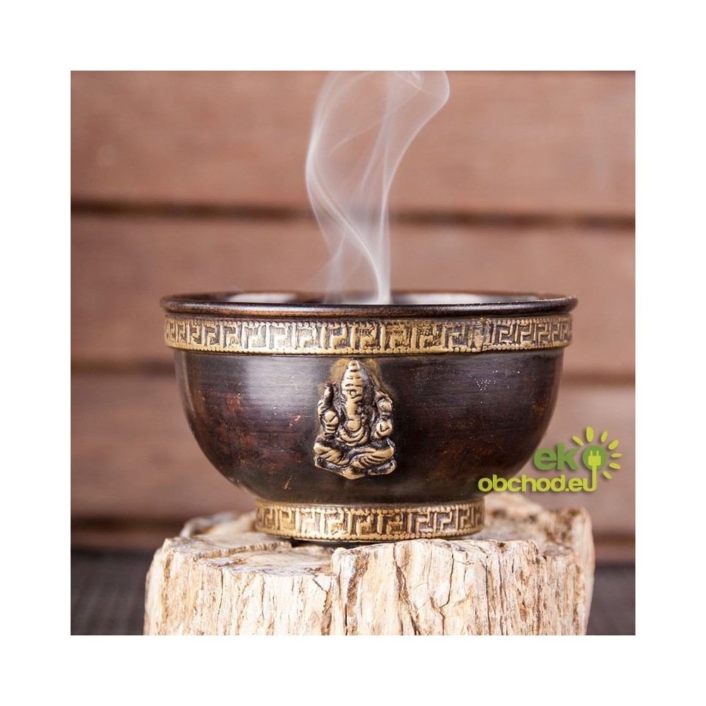 Medená miska, kadidelnica – Ganéša