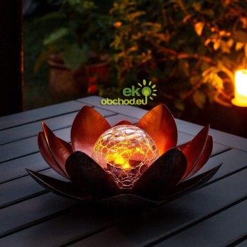 Solárna LED lampa - LOTOSOVÝ KVET