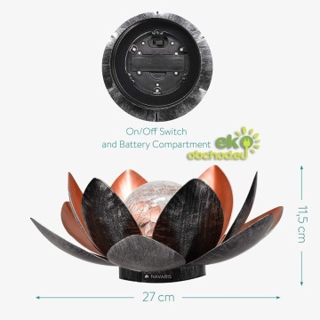 Solárna LED lampa - LOTOSOVÝ KVET