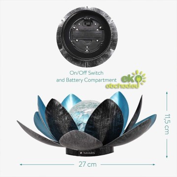 Solárna LED lampa - LOTOSOVÝ KVET