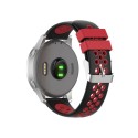 Silikónový remienok (šírka 20mm) – čierno-červená – Samsung Watch 3 41mm