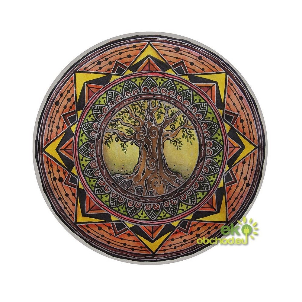 Dekoratívna samolepka - Strom života v kmeni - hnedá