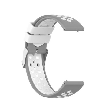 Silikónový remienok (šírka 20mm) – šedo-biela