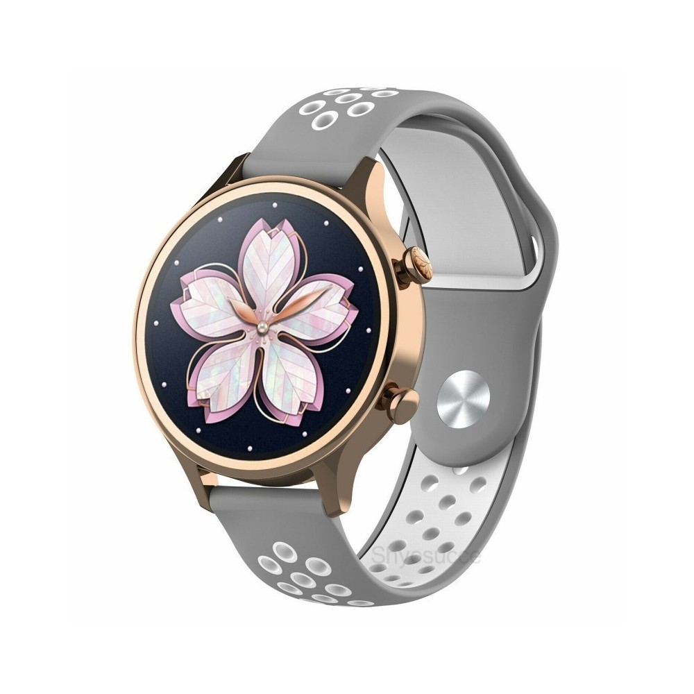 Silikónový remienok (šírka 20mm) – Tip – šedo-biela