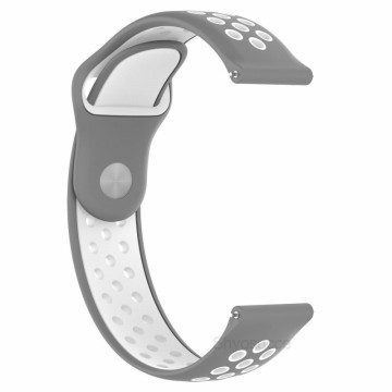 Silikónový remienok (šírka 20mm) – Tip – šedo-biela