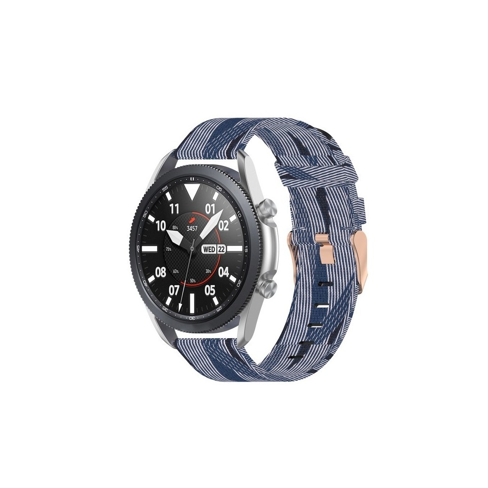 Nylonový remienok (šírka 22mm) – čierno-biela – Huawei Watch GT2 / Samsung Watch 3 45mm / Watch 46mm