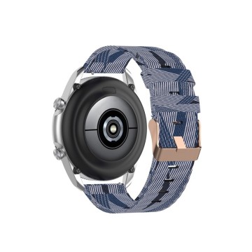 Nylonový remienok (šírka 22mm) – čierno-biela – Huawei Watch GT2 / Samsung Watch 3 45mm / Watch 46mm
