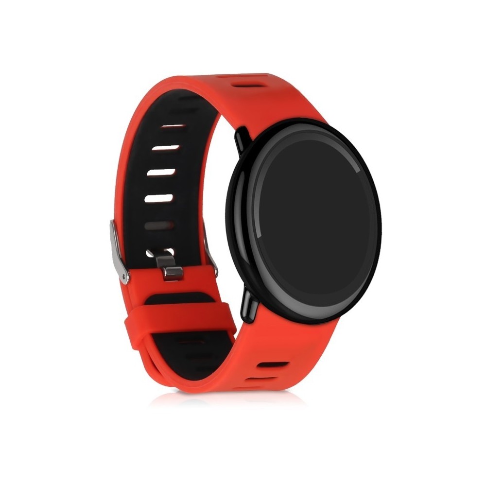 Silikónový remienok (šírka 22mm) – DUO – červeno-čierna