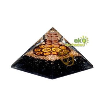 Orgonitová čakrová pyramída s čiernym turmalínom – ÓM