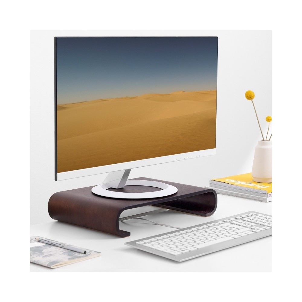 Drevený stojan pod monitor / notebook / Macbook – dub hnedá (typ 2)
