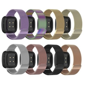 Kovový remienok Fitbit Versa 3 / Sense – Magnetic – čierna