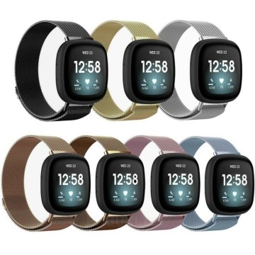 Kovový remienok Fitbit Versa 3 / Sense – Magnetic – čierna