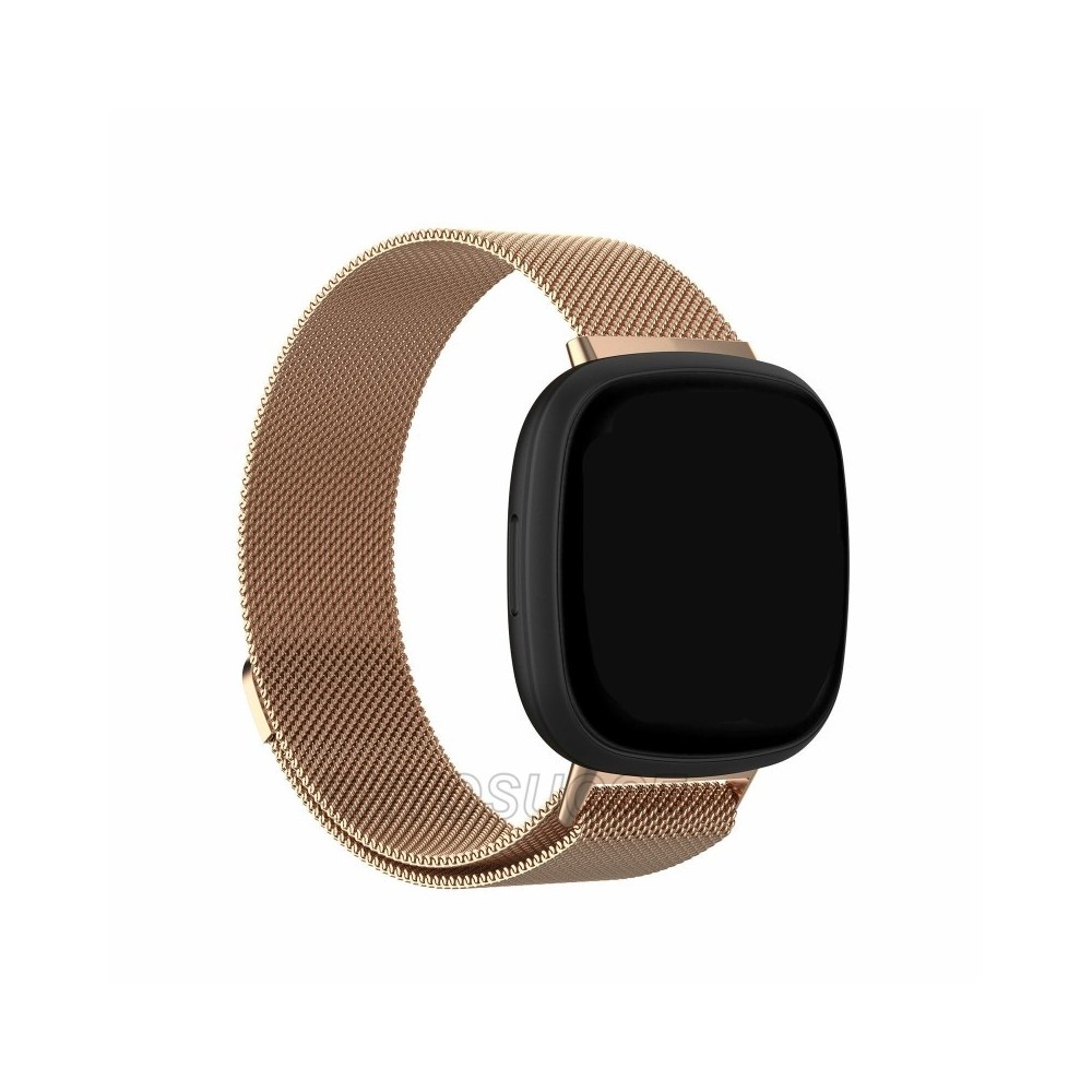 Kovový remienok Fitbit Versa 3 / Sense – Magnetic – zlato-ružová