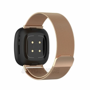 Kovový remienok Fitbit Versa 3 / Sense – Magnetic – zlato-ružová