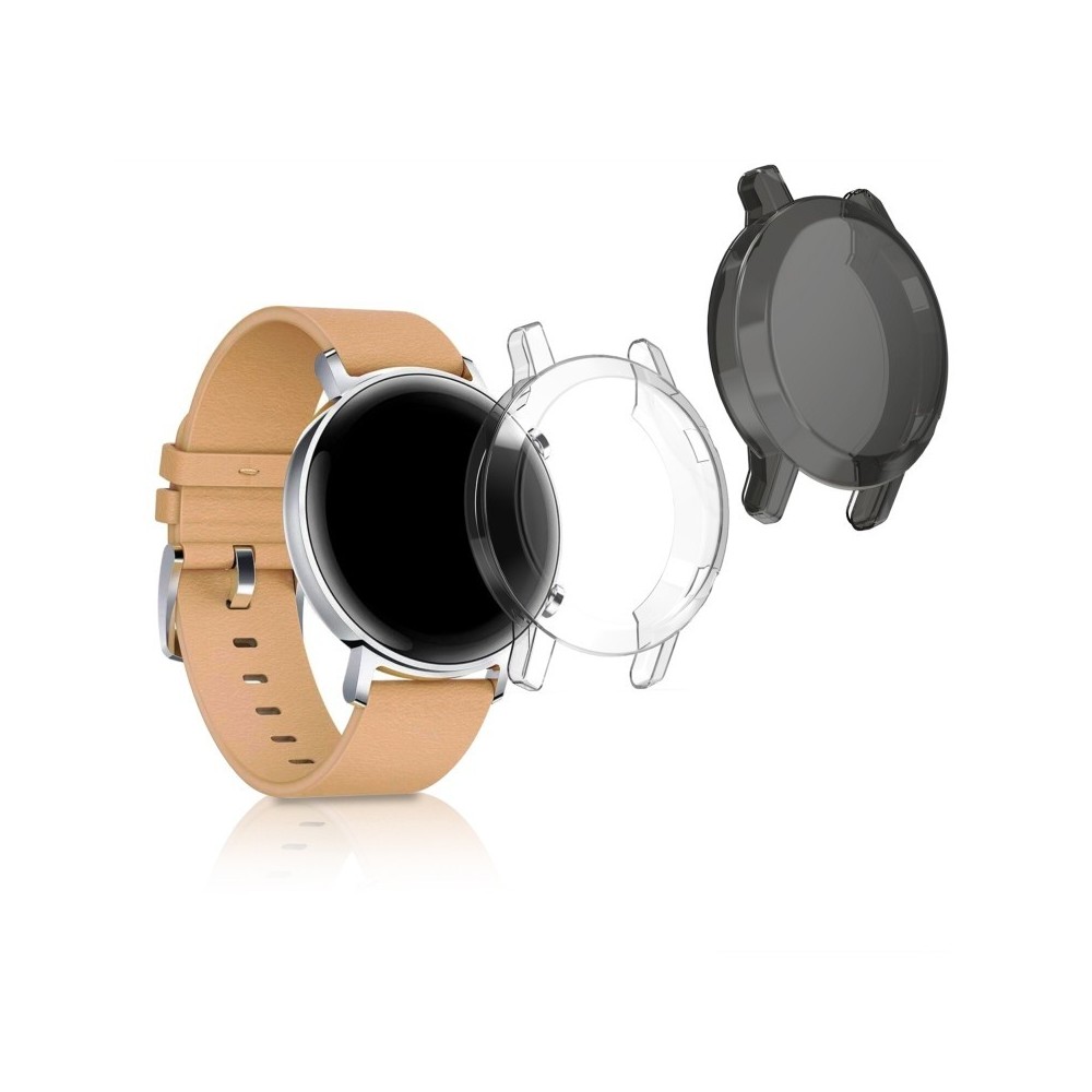 Silikónový obal Huawei Watch GT2 (42mm) – priehľadná / čierna (2ks)