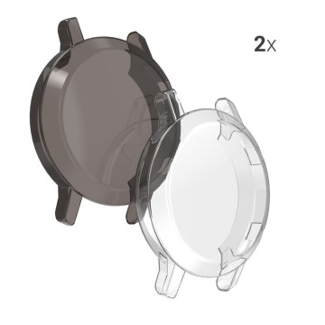 Silikónový obal Huawei Watch GT2 (42mm) – priehľadná / čierna (2ks)