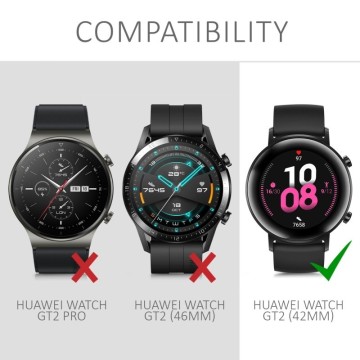 Silikónový obal Huawei Watch GT2 (42mm) – priehľadná / čierna (2ks)