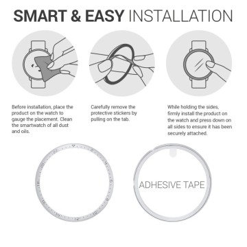 Rámček hodiniek (Bezel) pre Huawei Watch GT2 (42mm) – strieborná