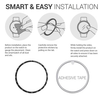 Rámček hodiniek (Bezel) pre Samsung Galaxy Watch 3 45mm – čierna