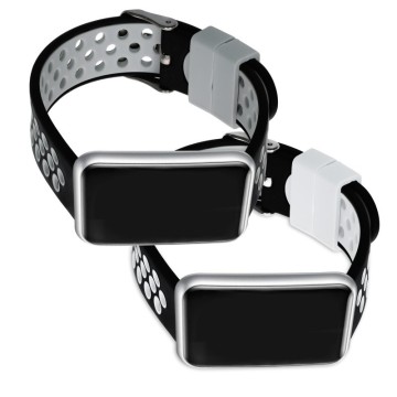 Silikónový remienok Huawei Watch Fit – Perforated (čierno-šedá,čierno-biela)