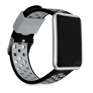 Silikónový remienok Huawei Watch Fit – Perforated (čierno-šedá,čierno-biela)