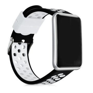 Silikónový remienok Huawei Watch Fit – Perforated (čierno-šedá,čierno-biela)