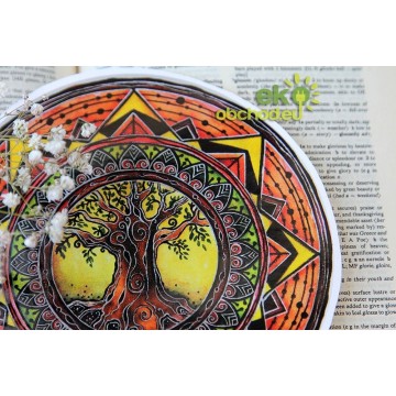 Dekoratívna samolepka - Strom života v kmeni - hnedá