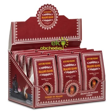 Vonné kužele tečúci dym Ayurvedic – Dračia krv – 10ks