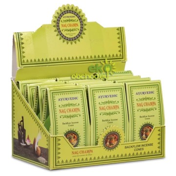 Vonné kužele tečúci dym Ayurvedic – Nag Champa – 10ks