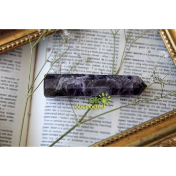 Ametyst, tromlovaný kameň - obelisk