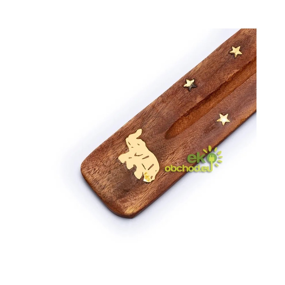 Stojanček pre vonné tyčinky, drevený – Slon