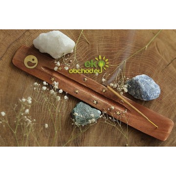 Stojanček pre vonné tyčinky, drevený – Yin Yang