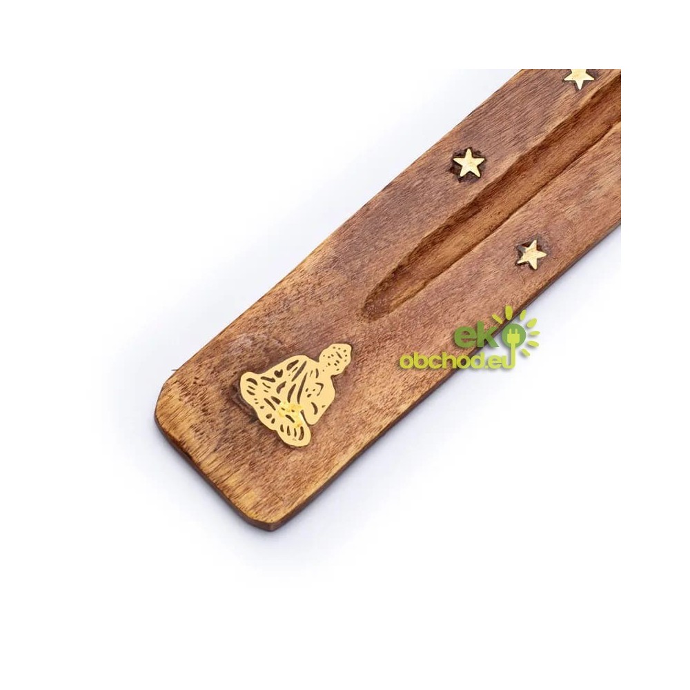 Stojanček pre vonné tyčinky, drevený – Buddha