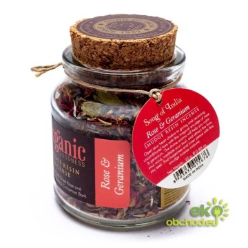 Vykurovacia zmes ruža a geránium