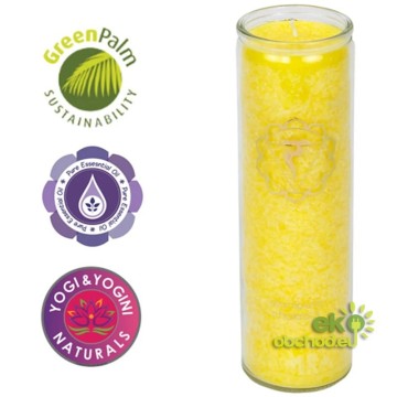 AROMATICKÁ SVIEČKA 3. ČAKRA MANIPURA ČAS HORENIA 100 HODÍN