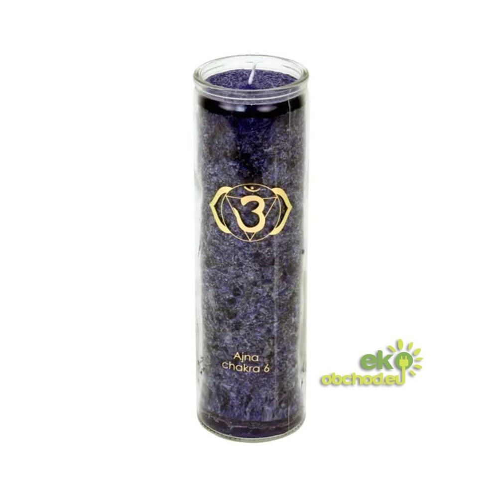 AROMATICKÁ SVIEČKA 6. ČAKRA AJNA ČAS HORENIA 100 HODÍN