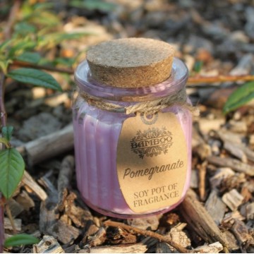 SÓJOVÁ VONNÁ SVIEČKA V SKLE - Granátové jablko