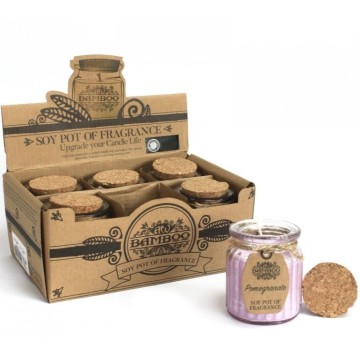 SÓJOVÁ VONNÁ SVIEČKA V SKLE - Granátové jablko